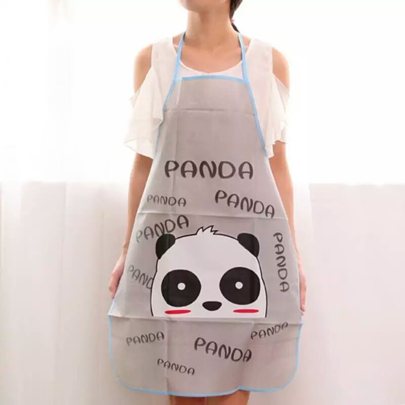 Celemek Masak Anti Air /Apron dapur Transparant / Waterproof Karakter CL01