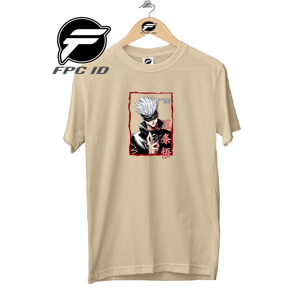 Kaos Anime Satoru Gojo Cotton Combed 30s Baju Atasan Pria T Shirt Distro Wanita Jumbo Pilihan Favorit Fpc Id