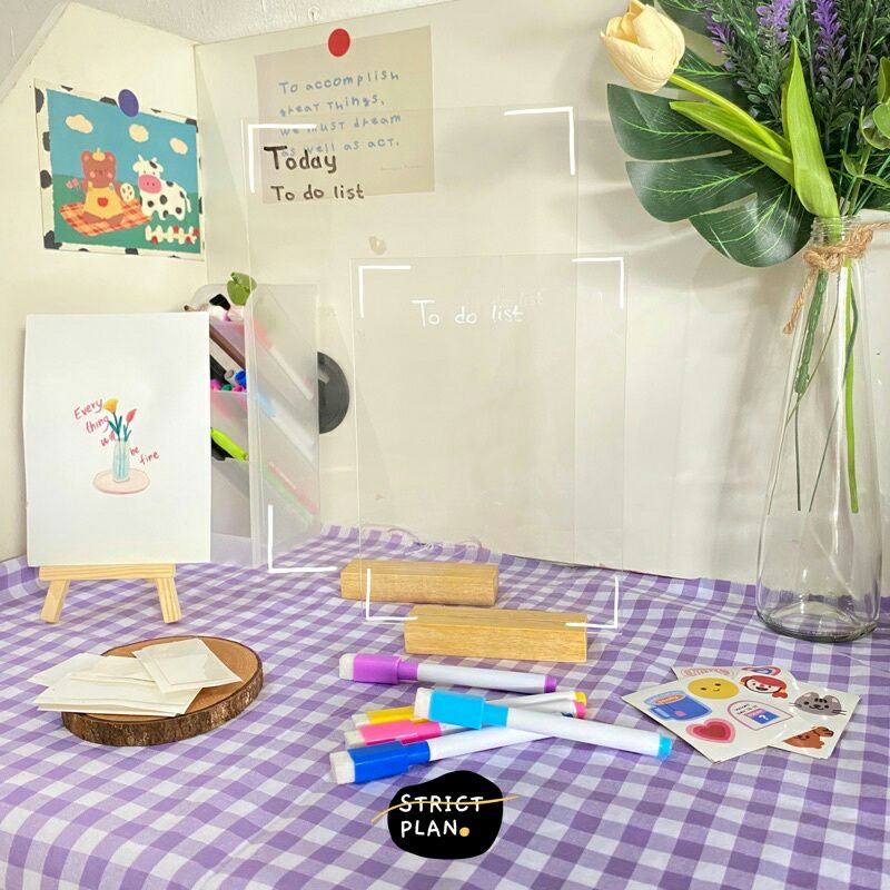 

Acrylic Planner A5 A4 A3 Polos To do list notes Korean aesthetic cute ins Akrilik