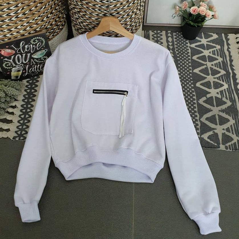 Zip Croope Sweater Crewneck Unisex