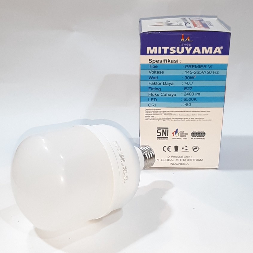 Bohlam Fitting LED Super Terang Mitsuyama 30 Watt Hemat Energy MS-9830