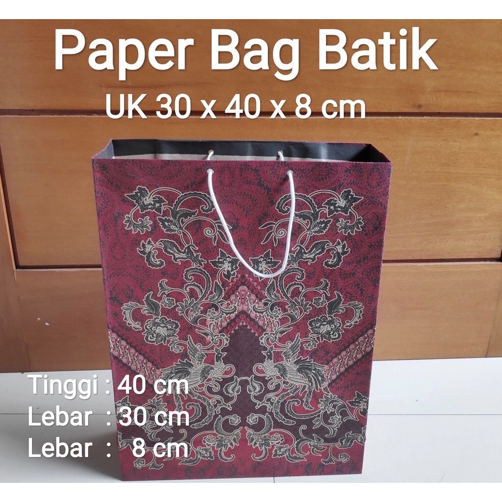 

PAPERBAG MOTIF DAUN DAN BATIK UK 20X25X8CM/30X40X11CM SHOPPING BAG TAS KERTAS-TAS KADO-PEMBUNGKUS KADO