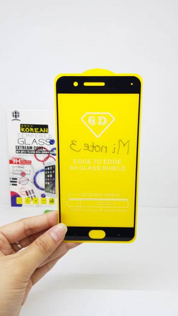 KOREAN Tempered Glass Xiaomi Mi Note 3 5.5&quot; TG 5D FULL SCREEN Minote 3 FULL GLUE Anti Gores Kaca