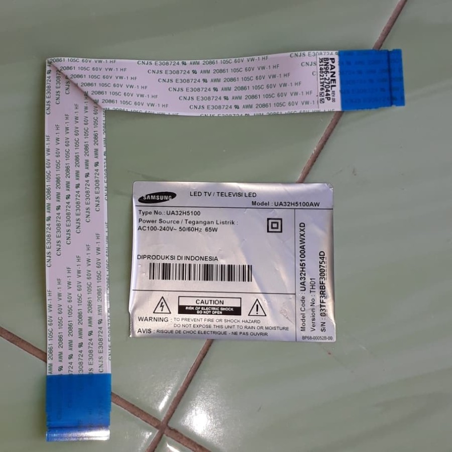 Flexible Fleksibel LVDS Original Samsung UA32H5100 UA32H5100AW 32H5100