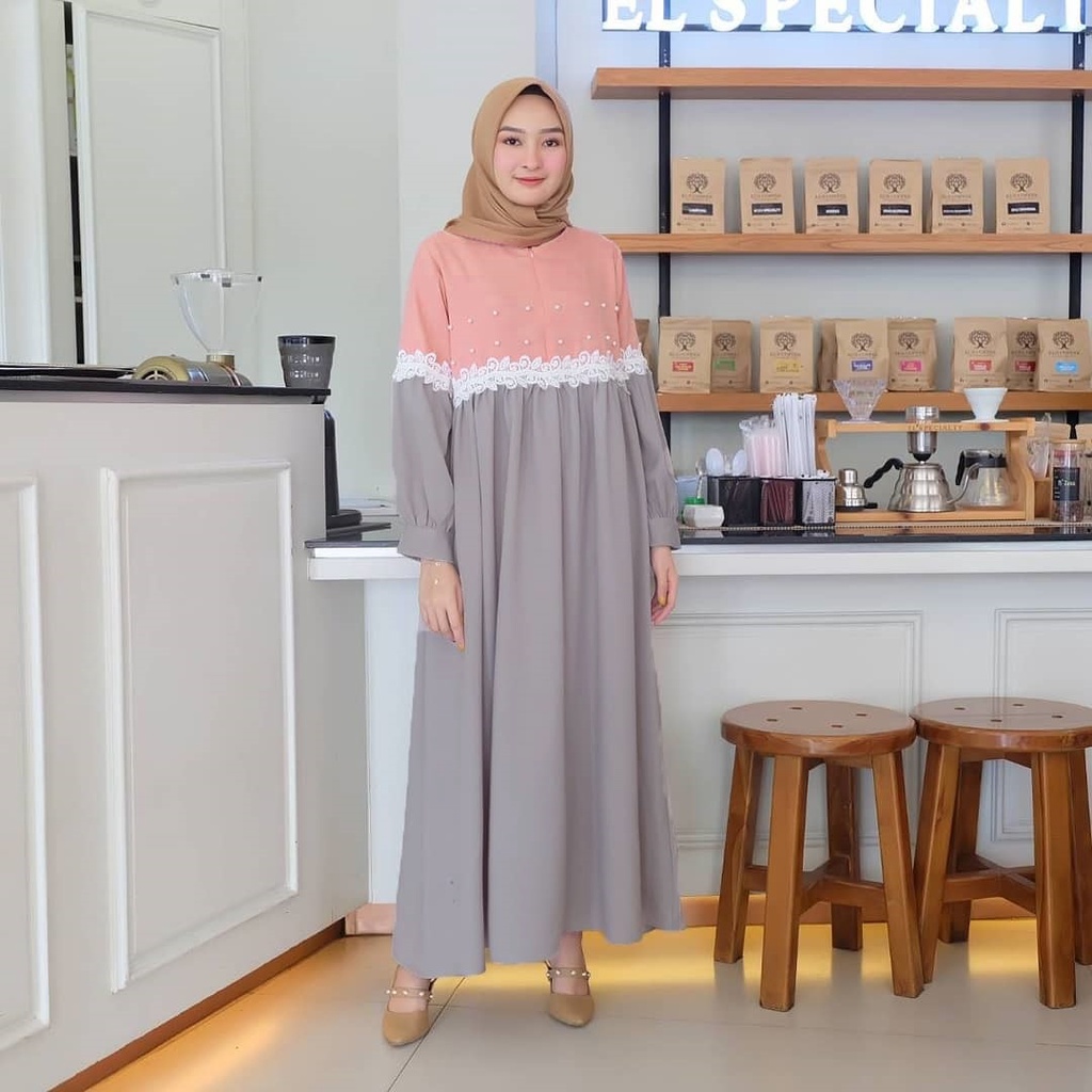 Delisha Maxy Dress Wanita Renda Terbaru