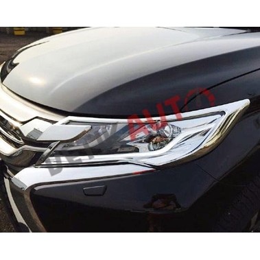 Garnish Lampu Depan Chrome Series Pajero 2016