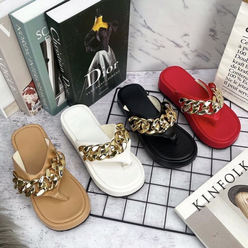 wedgesjepit z666 sepatu sendal wanita import realpict