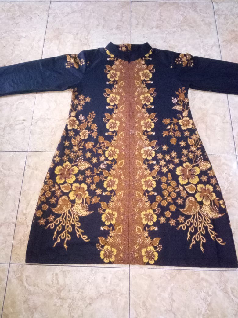 Tunik Batik Unggul Jaya Tunik Muslim Resleting Depan