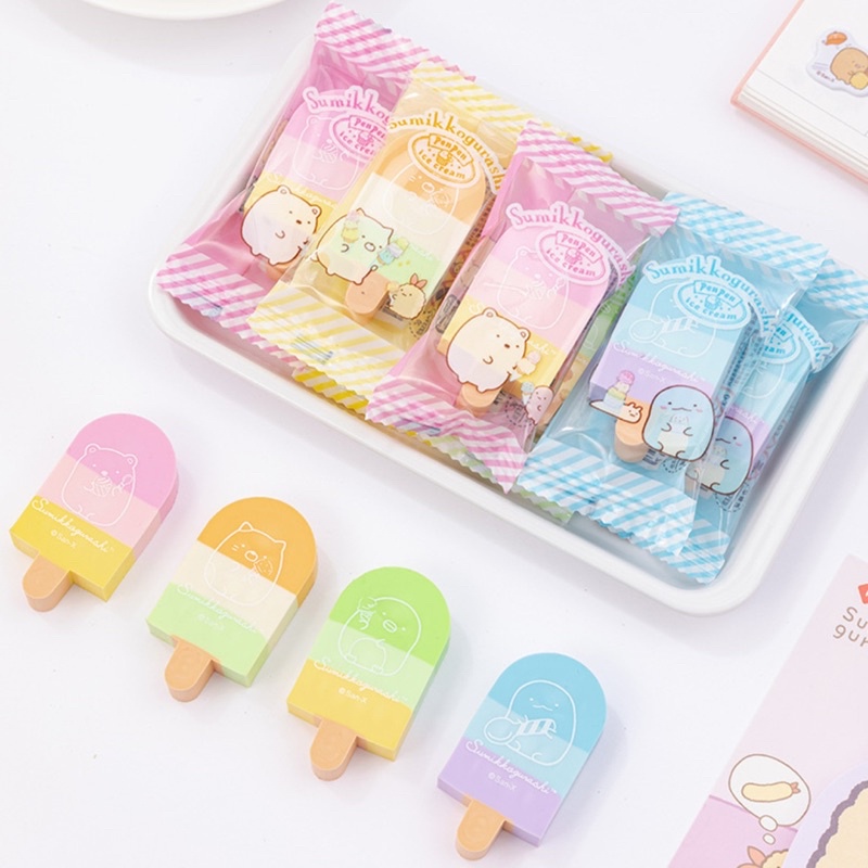 KENSHO Penghapus Ice Cream Sumikkogurashi Pastel Aesthetic Colour Import/ Eraser Eskrim/ Setip