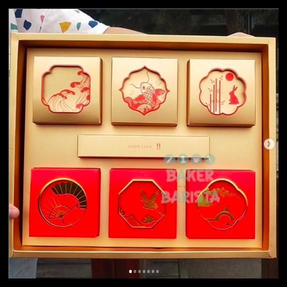 

Mooncake Box Combo Set 100Gr 6 Red Kipas Box Hampers Moon Cake