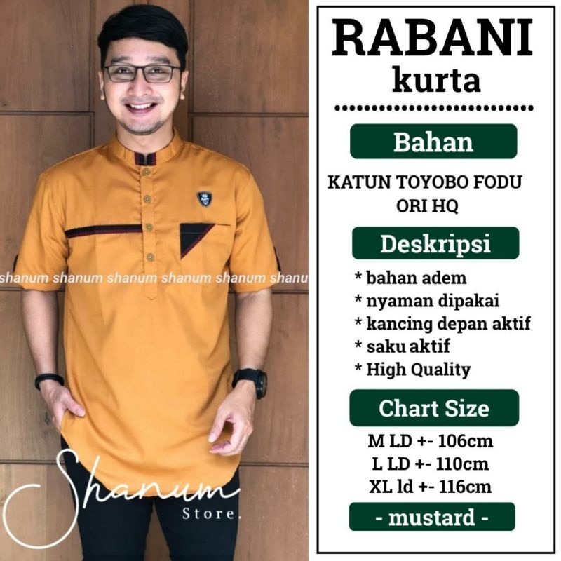 RABANI KURTA ORIGINAL BY SHANUM. BAJU KOKO KURTA REAL PICTURE
