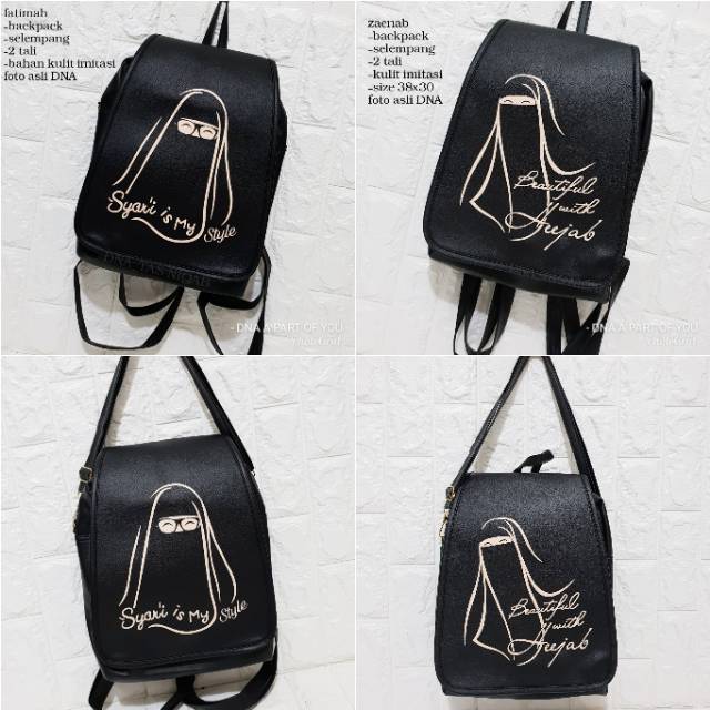 Tas ransel muslimah 3in1/ ransel niqab /ransel fatimah/ ransel wanita murah/ransel dewasa