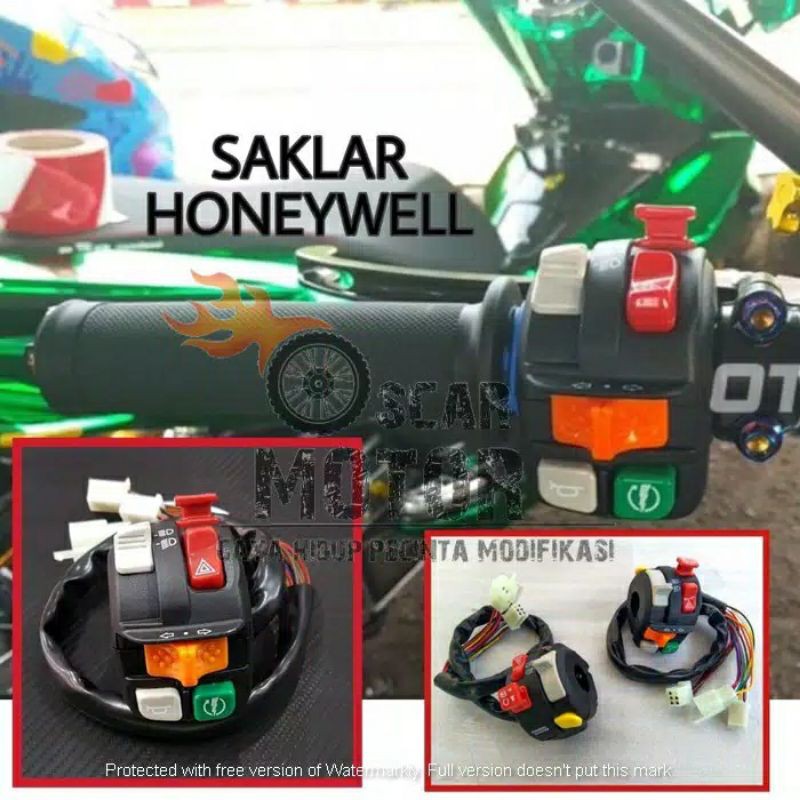 Saklar Set  Saklar kiri kanan Honeywell Kanan Domino Thailand Saklar Honeywell set Nmax PCX Dll