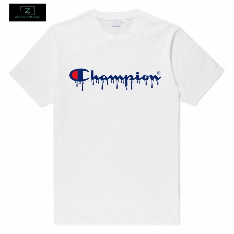 Kaos Distro CHAMPION ORI ORIGINAL Trend Cowok Cowo Cewe Logo Baju Tulisan Ootd Pria Wanita Dewasa An