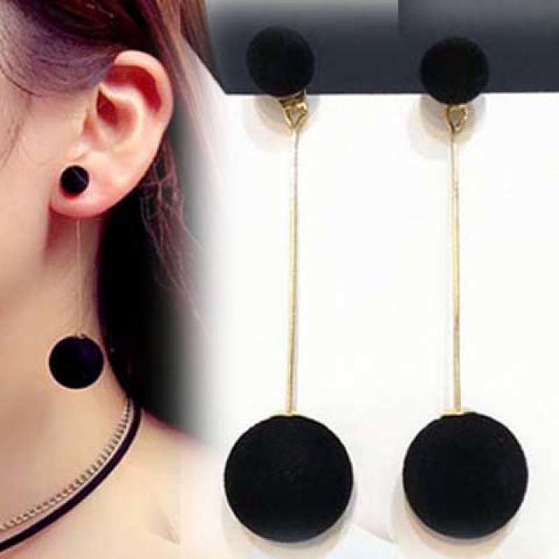 Fashion Women Ball Earrings, Simple Long Dangle Earring,Long Chain Ear Studs,Gitrls CharmingJewelry,Party Gifts