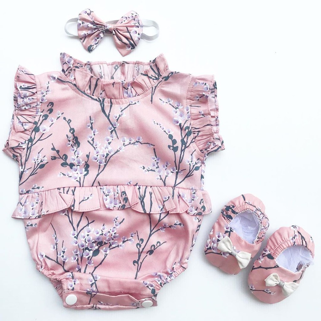 SAKURA Baju Jumper Bunga Bandana Sepatu Pergi Lucu Fashion Anak Bayi Perempuan Cewe Terlaris Lucu-5