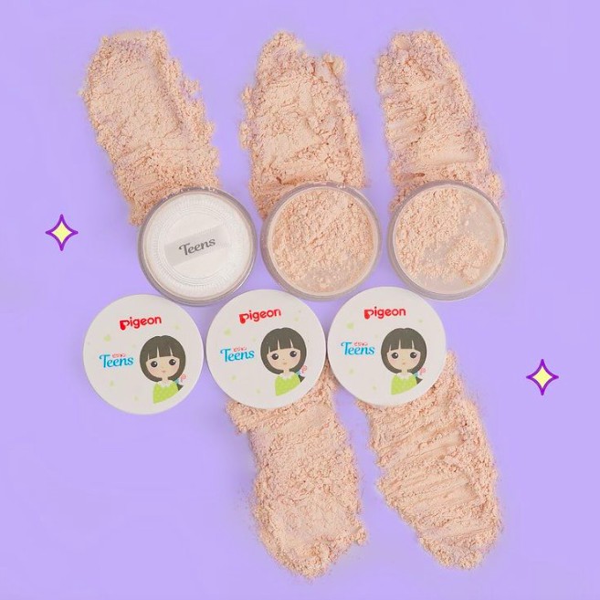 Pigeon Teens Squalane Face Powder Translucent 12gr | bedak tabur