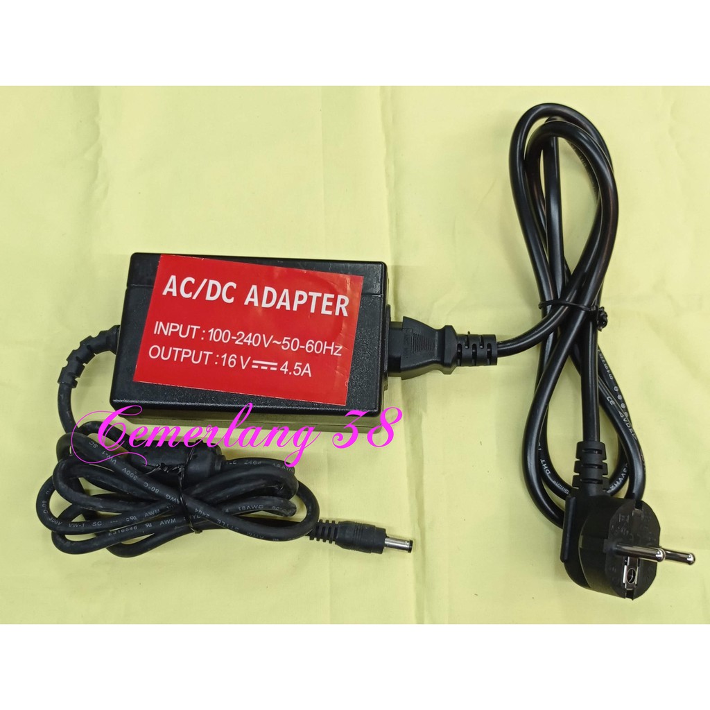 Switching Adaptor 16V 4,5A BB + Kabel Power Supply PSU 16 volt 4.5 a