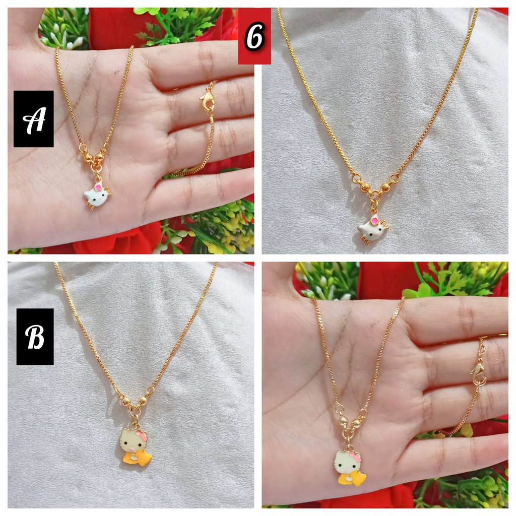 Kalung Anak Hello Kitty gold silver (COD)