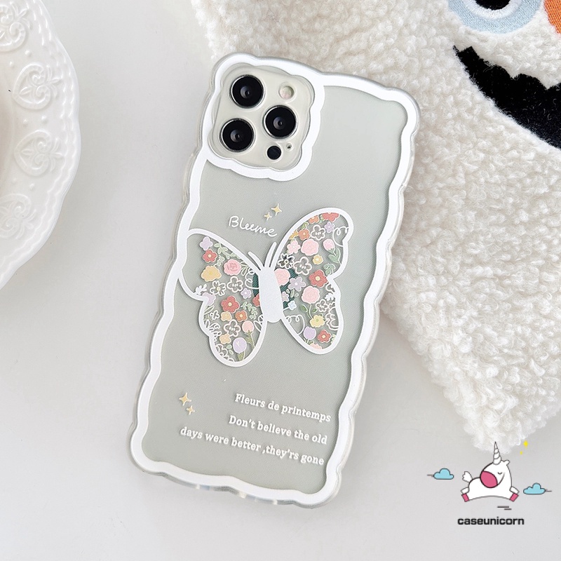 Casing Soft Case Tpu Motif Kupu-Kupu Untuk iPhone 7plus 13 11 12 pro Max 6 6s 7 8 plus X XR XS Max