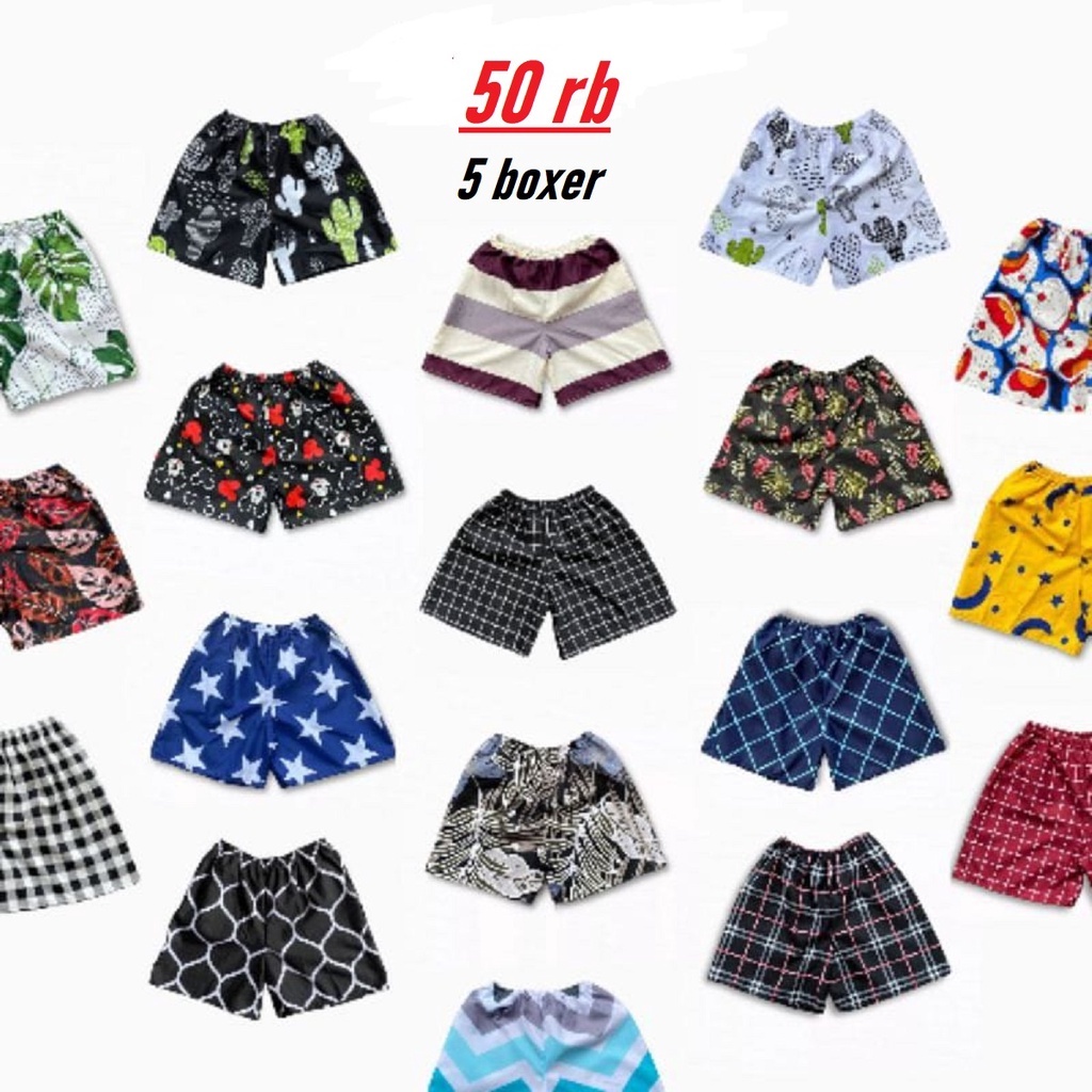 5 BOXER MOTIF UNISEX