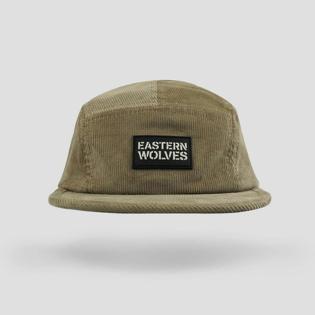 TOPI EASTERN WOLVES - MATT CREAM CORDUROI FIVE PANELS CAP