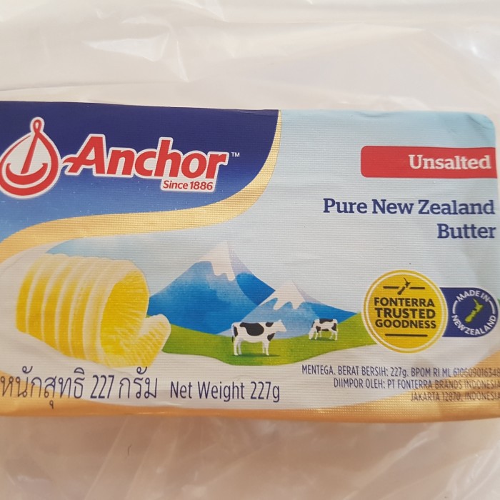 Jual Anchor Unsalted Butter 227 Gram Shopee Indonesia