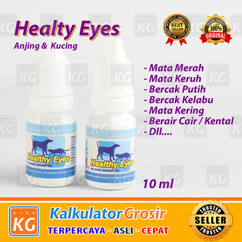 HEALTY EYES Raid All Obat Tetes Mata Kucing/Anjing 10 Ml Merah Infeksi Sakit Bercak Putih Healty Eye for cat