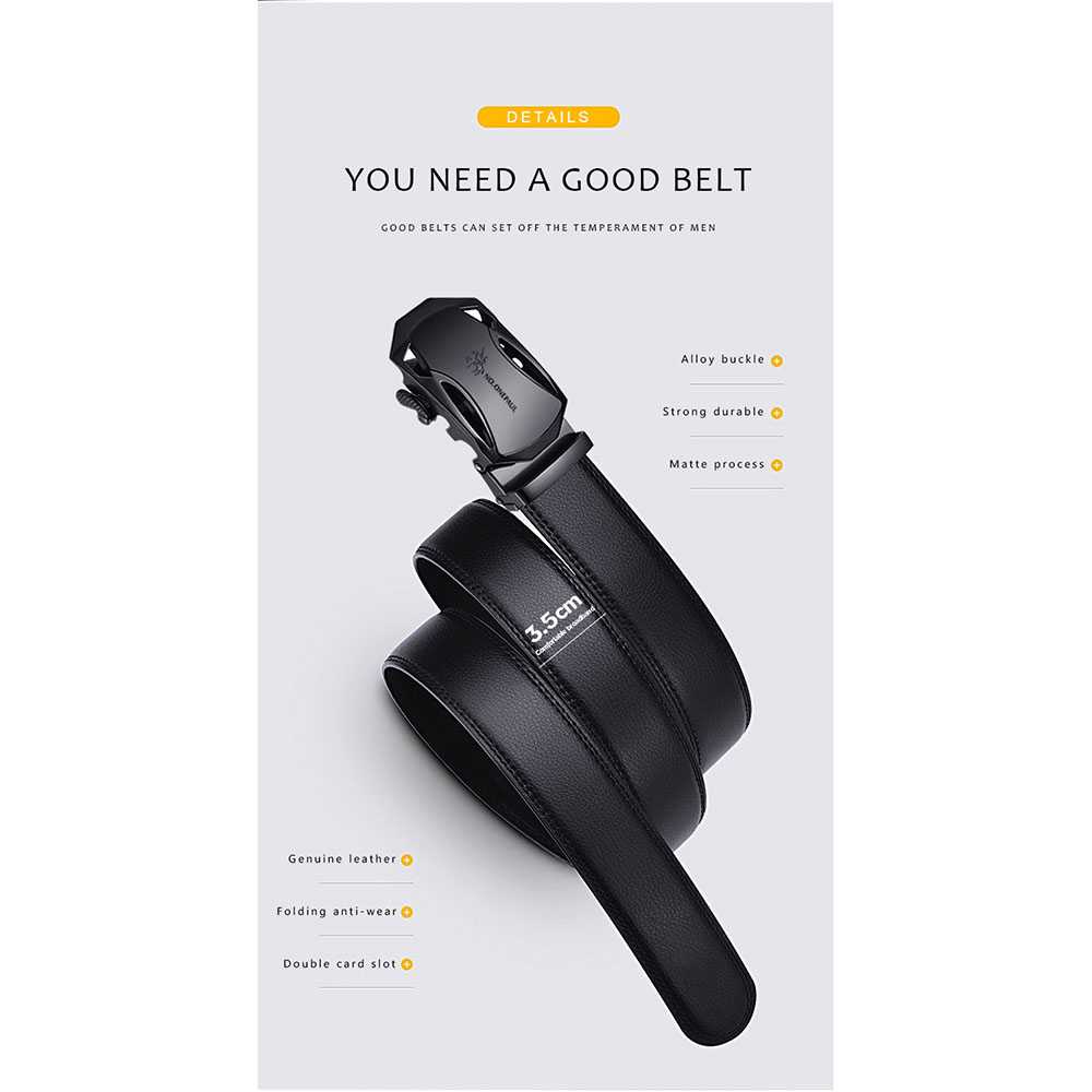 (BISA COD) FTIHSHP Tali Ikat Pinggang Luxury Automatic Buckle 3.5cm - WQE818