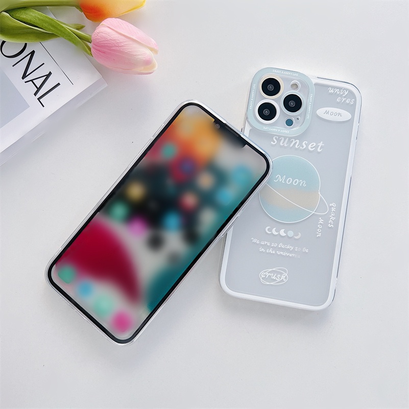 Soft Case Silikon Transparan Cover iPhone 13 12 11 Pro Max X Xr Xs Max SE 2020 iPhone 7Plus 8Plus iPhone 8 7 6 6s Plus Fashion Transparent Phone Case Shockproof Camera Protection Silicone Soft Case Protective Cover