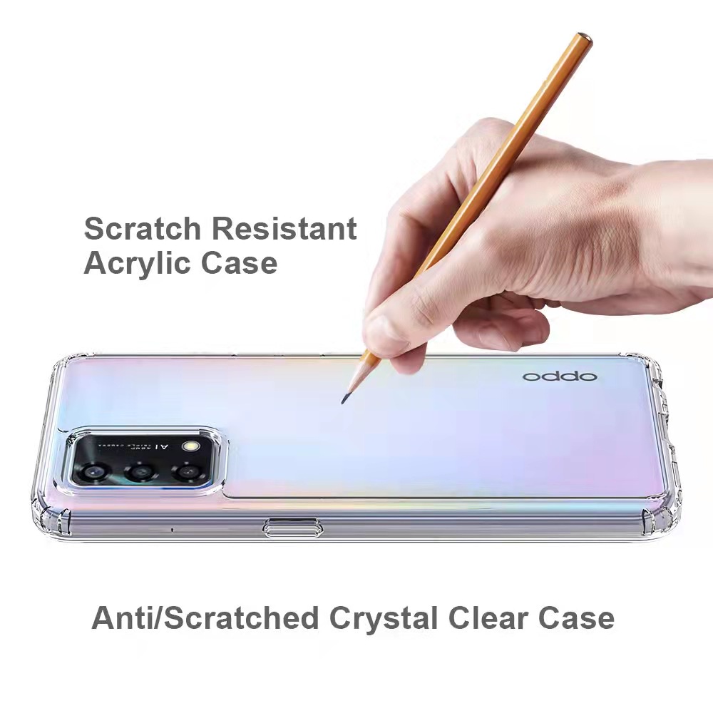 Case OPPO A95 Fuze Hybrid Crystal Clear Anti Crack Casing