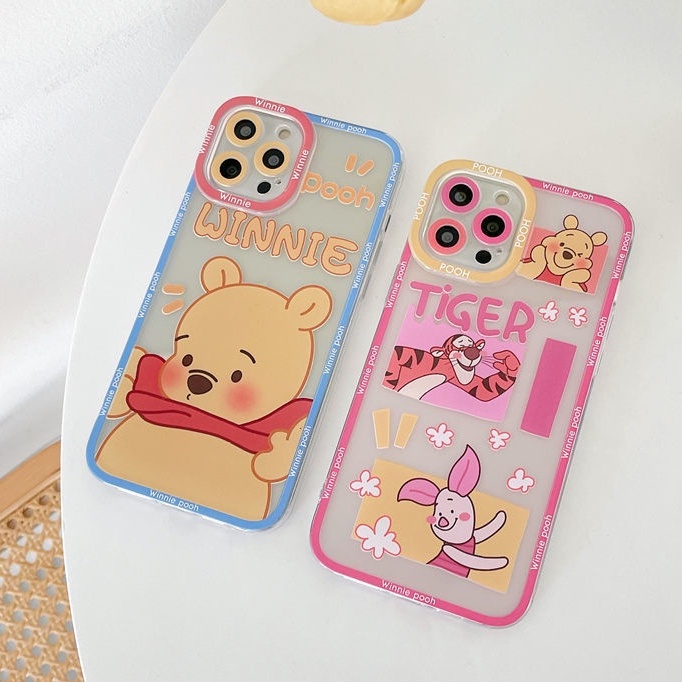 Casing IPhone 13 / 12 Pro Max / 11 / XS / XR / X / 8 / 7 / 6 / 6S Plus Motif Beruang Lucu