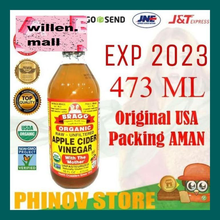 

S0Vitxd Bragg Apple Cider Vinegar 473Ml / Cuka Apel Bragg S50Vt0H