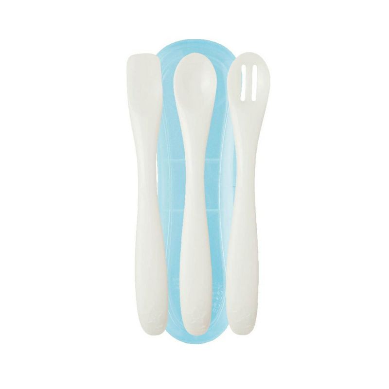 ori original edison mama edisonmama baby feeding spoon smash set with case sendok bayi peralatan makan alat mpasi first travel kotak made in japan buatan jepang produk bpa free