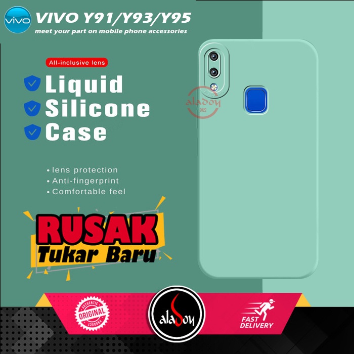 Case Vivo Y91 , Y93 , Y95 Soft Case Liquid Silicone Pro Camera Premium Casing