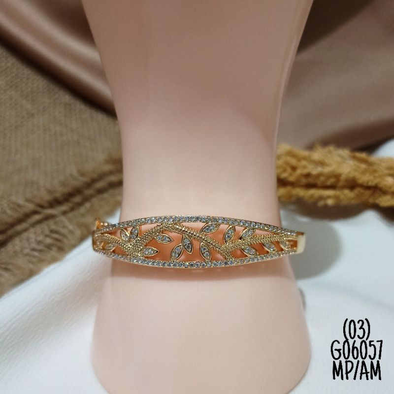 Gelang Xuping Fashion Bangle gold Mata zircon Mewah G06057