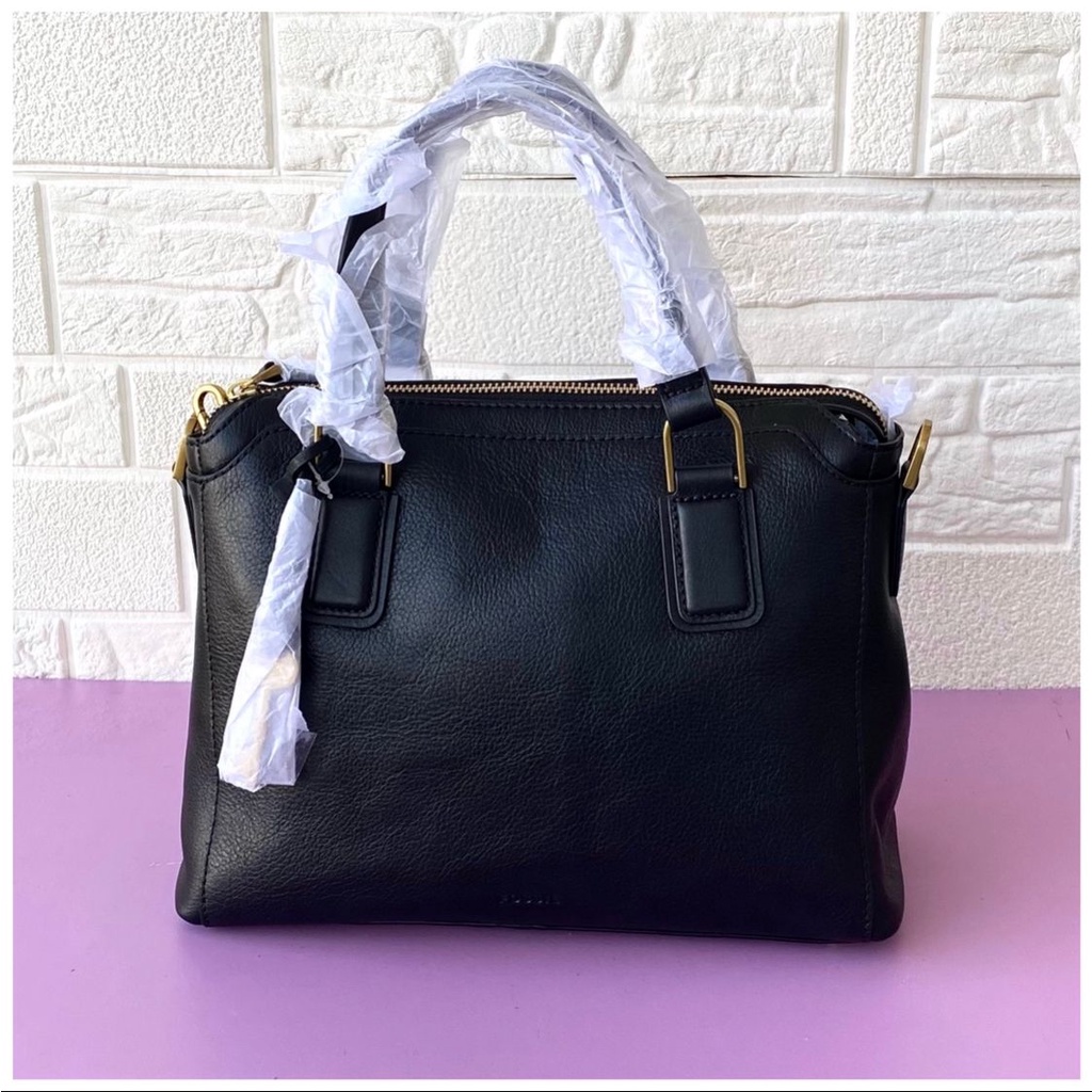 Tas Wanita Branded Fossill Jacqueline Satchel Black - 100% Original - Hopestead Store