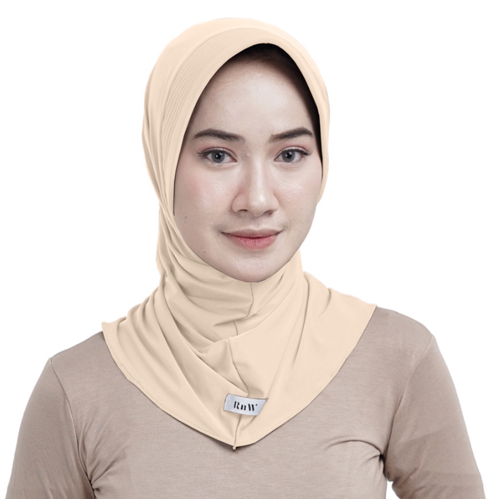 RnW Hijab Sporty - Bergo Sport - Hijab Olahraga-Cream