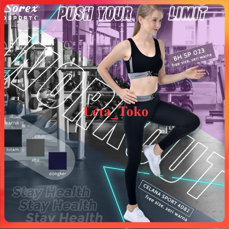 Celana Legging Wanita Tebal Import Sorex 4082 Leging Panjang Sport olahraga Original Murah Leta_Toko