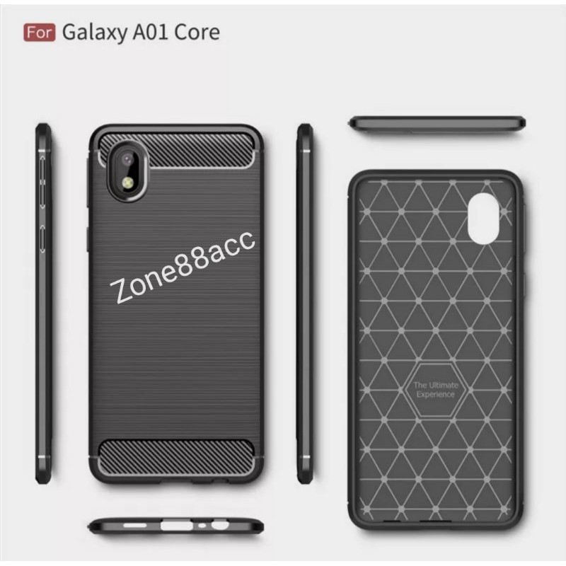 Samsung A01 Core M01 Core Silicon Case Softcase iPAKY Carbon Casing Cover TPU