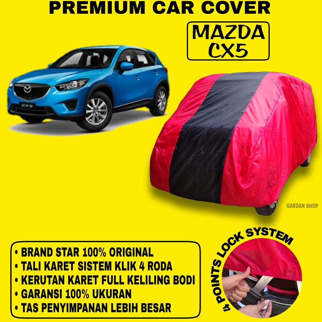 Body Cover MAZDA CX5 MERAH HITAM Penutup Bodi Mobil Mazda Cx5 Waterproof PREMIUM