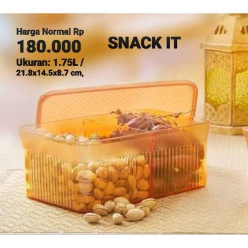 Snack it Tupperware cristal(ready merah&hijau)