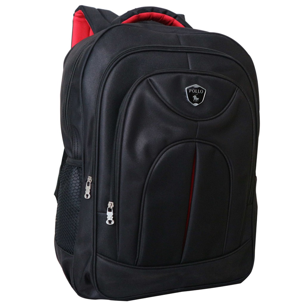 Tas Pria Polo Bonus Jas Hujan  Tempat Pensil Ransel Cowok SMP SMA Bonus Pulpen Backpack Polo Rohis Premium Hadiah Gratis