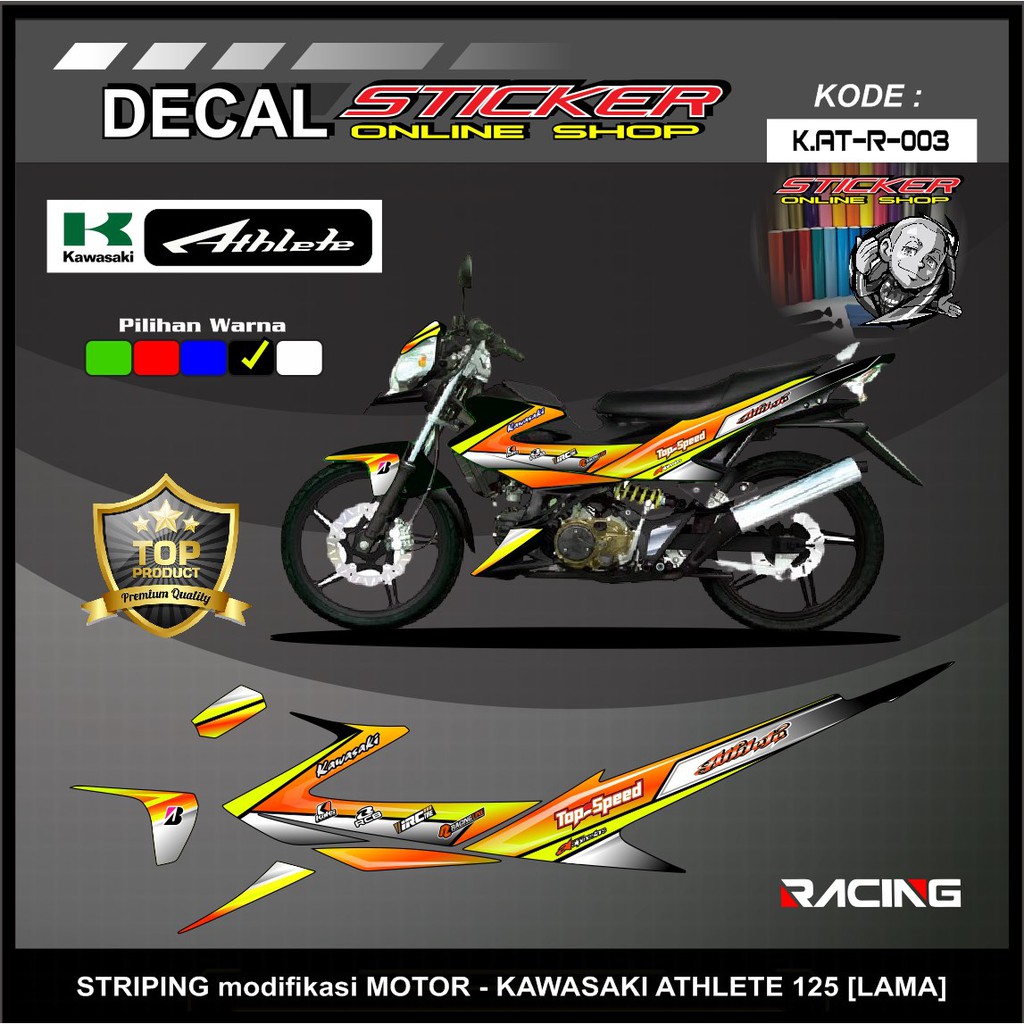 CODSTRIPING KAWASAKI ATHLETE VARIASI STICKER RACING Shopee Indonesia