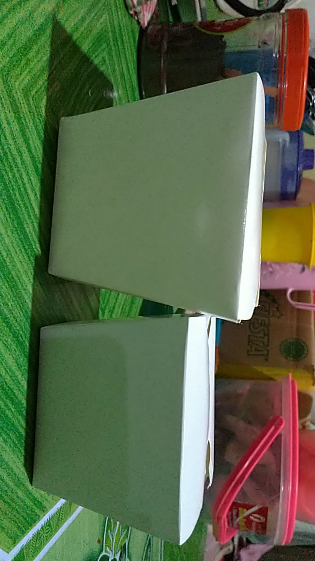 Rice Box Food Pail Noodle Box Paper Kertas Putih Polos Kotak Makan Kemasan Nasi Besar Isi 25 Pcs