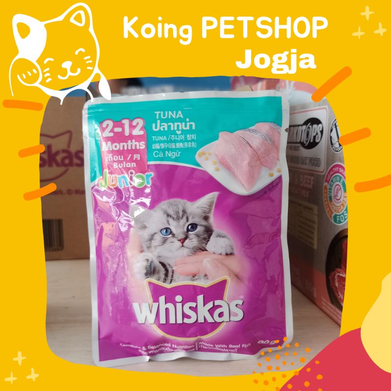 WHISKAS POUCH WETFOOD MAKANAN KUCING 80GR