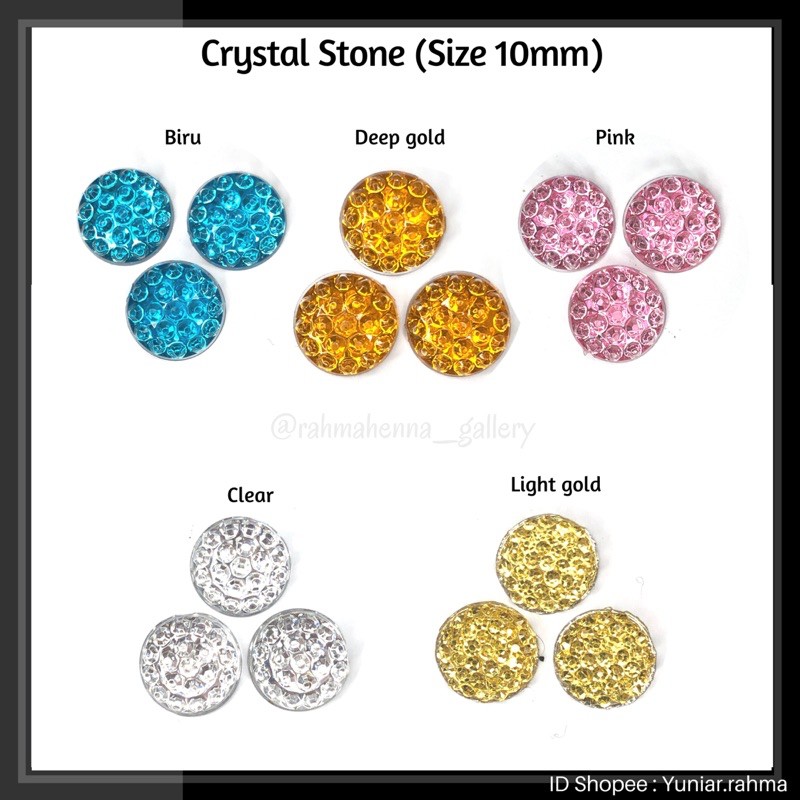 Paket crystal stone 12 macam