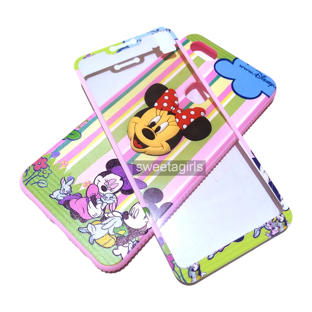 Casing Silikon Jelly Lucu dengan Antigores untuk Vivo Y83 (vivo 1802)  - Boneka Karakter Timbul - sweetacase.id - Softcase / COD / Casing Terbaru - Karakter Lucu - Casing Imut - Kesing Hits - Case Gemoy - Kesing - Aesthetic Stitch - Doraemon