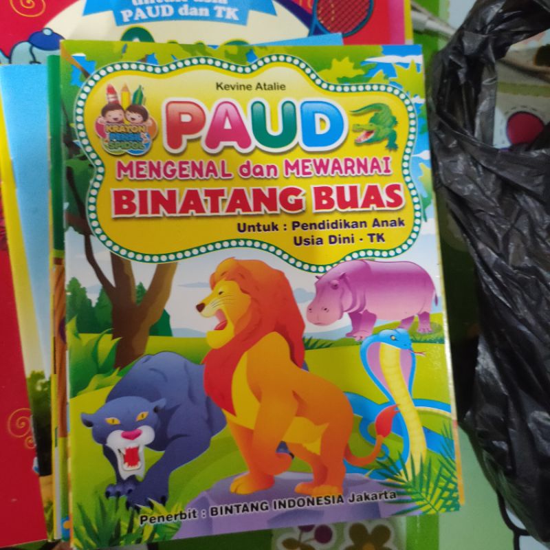 Buku Edukatif Mengenal dan Mewarnai-binatang buas