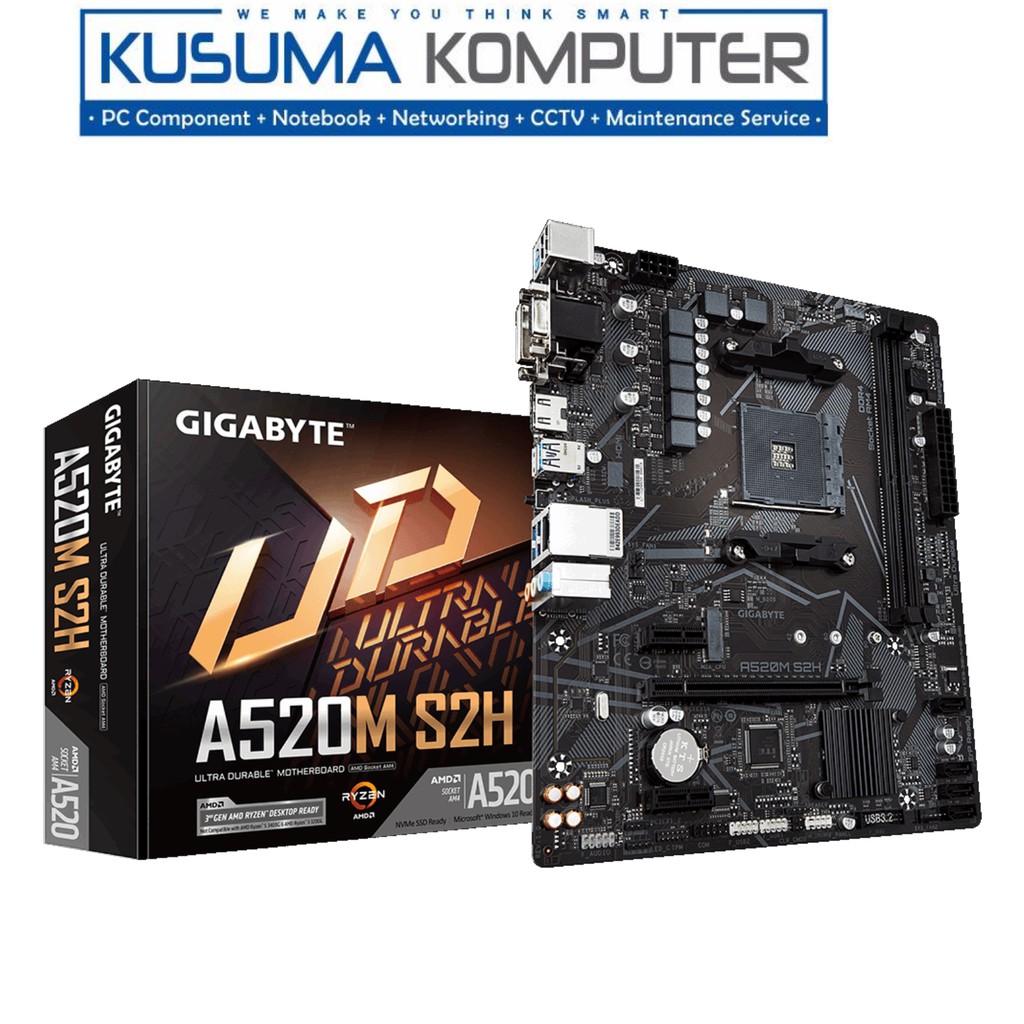 Gigabyte Motherboard A520M S2H M.2 Slot, RGB Fusion